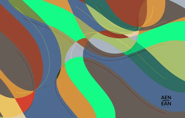 Абстрактні Векторні Шпалери Художній Терраццо Візерунок Хвилястими Формами Лініями Земному — стоковий вектор