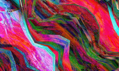 Soyut vektör duvar kağıdı. Çapraz geometrik renkli desen. Mikroskobik görüş kristal yapısında polarize ışık. Dinamik bilgisayar filtrelenmiş çok renkli sanatsal arkaplan şablonu.