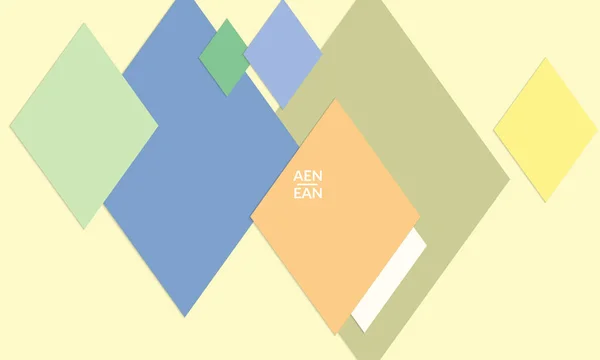 Abstract Vector Cover Template Met Papier Gesneden Overlappende Rechthoeken Vierkanten — Stockvector