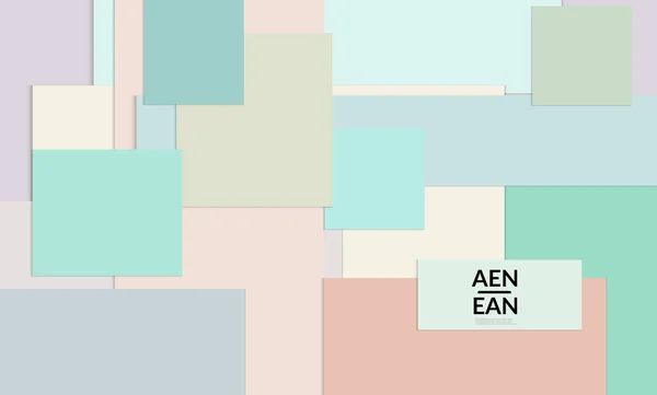 Abstract Vector Cover Template Met Papier Gesneden Overlappende Rechthoeken Vierkanten — Stockvector