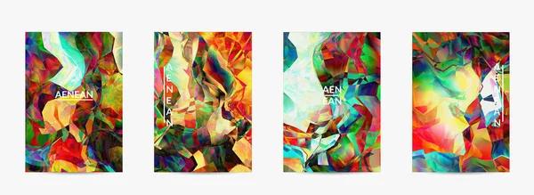 Motif Ondulé Multicolore Chevauchant Gradient Formes Filtrées Vitrail Effet Lumière — Image vectorielle