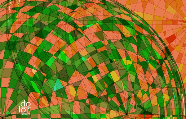 未来的な多色のワイヤーフレーム幾何学的な形状を持つ抽象ベクトルテンプレート 3Dメッシュデジタル科学モデルの概念 ウェブ技術の設計 波線とグリッドのテクスチャ 光芸術のパターン — ストックベクタ