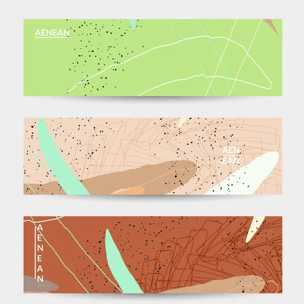 Modelo Fundo Mídia Social Formas Naturais Naturais Névoa Desenhadas Mão — Vetor de Stock