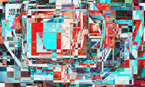 Papel Parede Vetor Abstrato Pequena Arte Falha Distorção Pixel Quebrado — Vetor de Stock