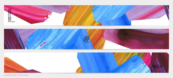 Renkli parlak akrilik dokulu şekilli soyut vektör arkaplanı. Sanatsal lider tasarım şablonu. El çizimi sanat eseri dijital boya afişi. Fırça darbesiyle evrensel yerleşim.