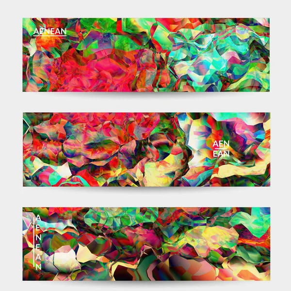 Motif Ondulé Multicolore Chevauchant Gradient Formes Filtrées Modèle Bannière Peinture — Image vectorielle