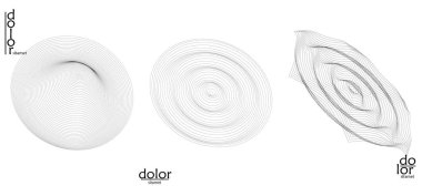 Soyut vektör ağ nesne simgesi seti. Çokgen geometrik şekil. Matematik ya da kimya için bilgisayar modelliği. Çizgi optik sanat tasarımı. Dalgalı bir yüzey. Kablo çerçeve logo tasarımı. 