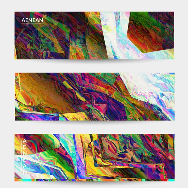Абстрактный Векторный Шаблон Баннера Диагональный Геометрический Яркий Цветной Узор Поляризованный — стоковый вектор