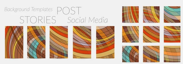 Abstract Achtergrond Set Voor Social Media Post Verhalen Vector Digitale — Stockvector