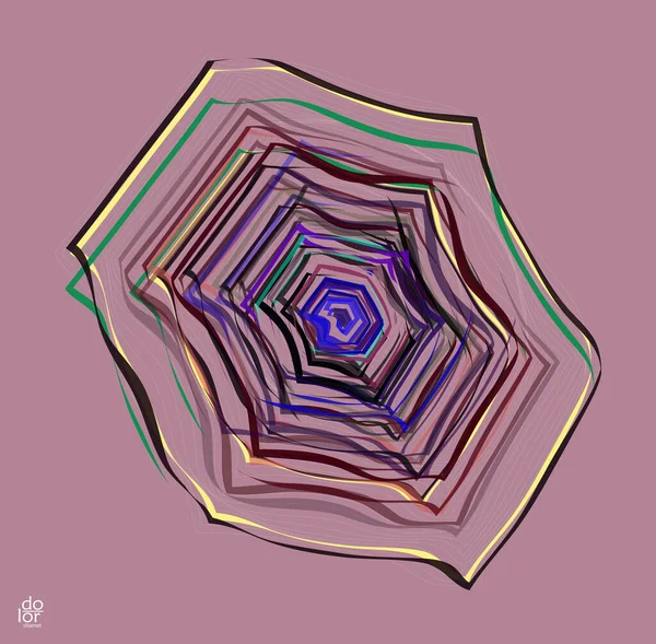 Багатокутний Геометричний Абстрактний Векторний Єкт Комп Ютерне Моделювання Математики Або — стоковий вектор