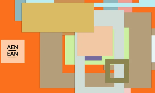 Papier Peint Web Abstrait Avec Des Cadres Rectangulaires Superposés Coupés — Image vectorielle