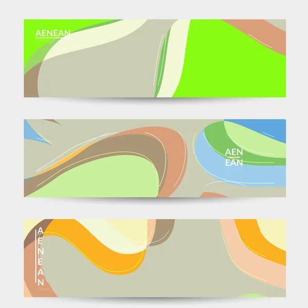 Abstrakt Vektor Sociala Medier Banner Med Konst Terrazzo Mönster Vågiga — Stock vektor