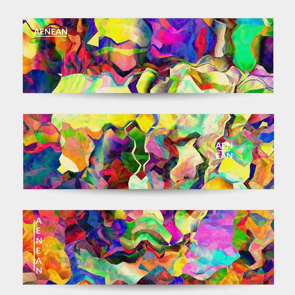 Padrão Ondulado Multicolorido Sobrepondo Formas Filtradas Gradiente Efeito Luz Vibrante —  Vetores de Stock
