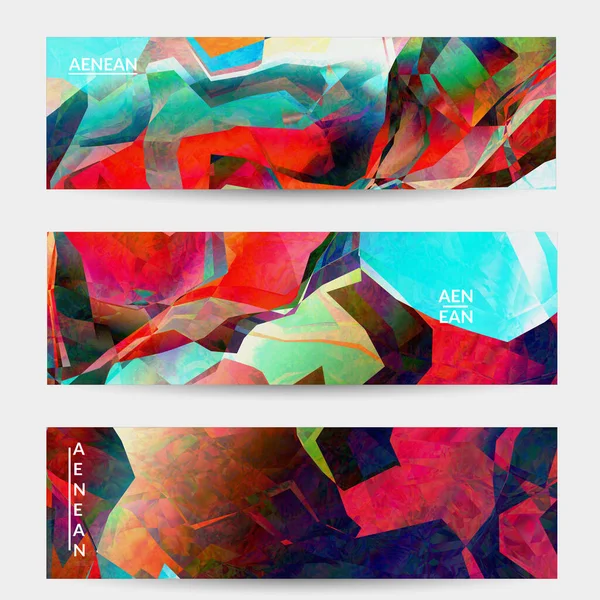 Abstract Vector Cover Template Bright Gradient Wavy Organic Overlapping Shapes — Stock Vector