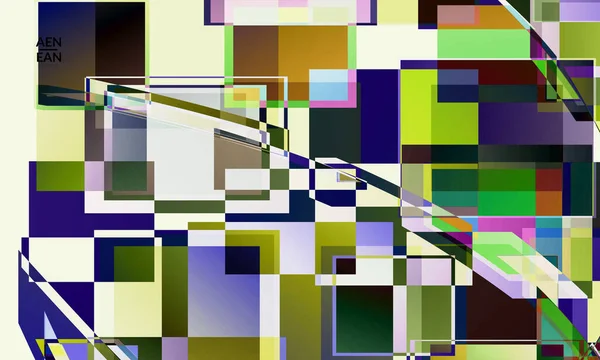 벽지입니다 색깔의 겹쳐진 사각형 테스트 디지털 픽셀은 기하학적 패턴입니다 데이터 — 스톡 벡터