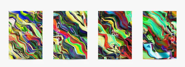 Abstraktní Šablona Vektorového Letáku Akvarelové Textury Pulzující Barevné Pozadí Vizuální — Stockový vektor