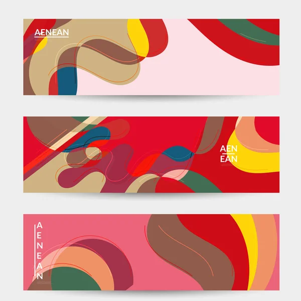 Sanatsal Terrazzo Desenli Soyut Geometrik Şekiller Doğal Organik Renklerde Çizgiler — Stok Vektör