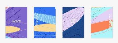 Soyut vektör uçuş şablonu. Egzotik çizgili üst üste dalgalı şekiller ve çizgiler. Modern hippi tasarımı. Doğal bir sanat eseri. Sosyal medya moda paylaşımı için el çizimi arka plan.