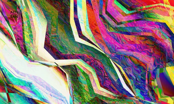 抽象的なベクトル壁紙 図幾何学的な鮮やかな色のパターン 顕微鏡観察結晶構造における偏光 動的コンピュータは 多色の芸術的背景テンプレートをフィルタリング — ストックベクタ