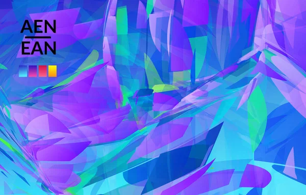 摘要彩色破碎玻璃纹理 透明的重叠尖晶石会产生冰晶数字效应 爆炸爆发的运动模式 背景模板随机易碎运动 — 图库矢量图片