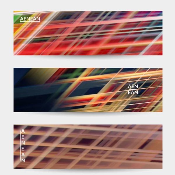 Banner Científico Abstracto Con Efecto Luz Rayos Brillantes Diseño Plantillas — Vector de stock