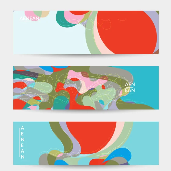 Αφηρημένο Vector Social Media Banner Art Terrazzo Μοτίβο Κυματιστά Γεωμετρικά — Διανυσματικό Αρχείο