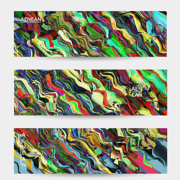 Modelo Banner Vetorial Abstrato Textura Aquarela Fundo Colorido Vibrante Computador — Vetor de Stock