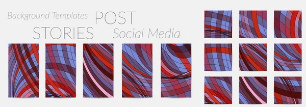 Abstract Achtergrond Set Voor Social Media Post Verhalen Vector Digitale — Stockvector
