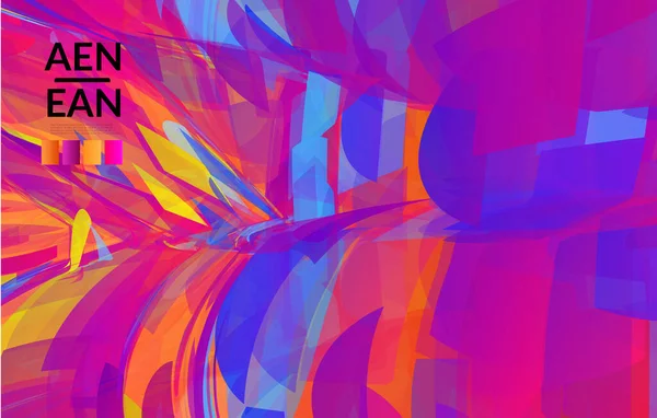 Abstracte Veelkleurige Verbrijzelde Glazen Textuur Transparante Overlappende Scherpe Deeltjes Creëren — Stockvector