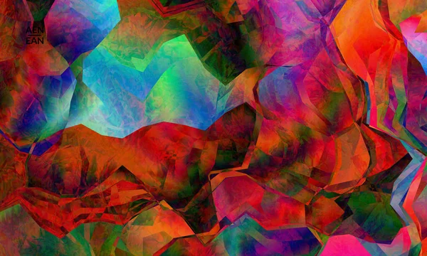 Padrão Ondulado Multicolorido Sobrepondo Gradiente Filtrado Shapes Vibrant Efeito Luz — Vetor de Stock