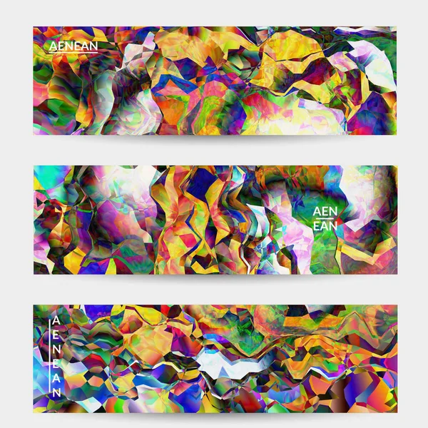 Padrão Ondulado Multicolorido Sobrepondo Formas Filtradas Gradiente Efeito Luz Vibrante —  Vetores de Stock