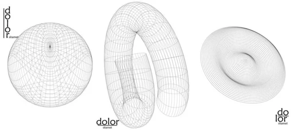 Absztrakt Vektor Drót Keret Geometriai Alakzat Készlet Alacsony Poli Háló — Stock Vector