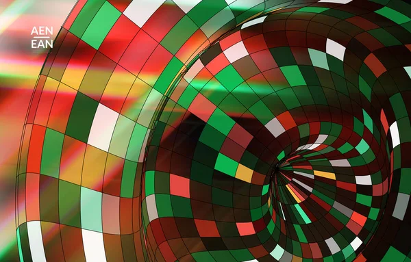 Modèle Vectoriel Abstrait Avec Des Formes Géométriques Futuristes Multicolores Mesh — Image vectorielle