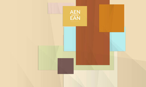 Abstract vector cover template with folded paper overlapping geometric shapes. Environmental design with cut out geometric objects made of recycled reused paper. Top view geometric pattern.