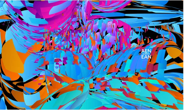 Abstract Landingspagina Sjabloon Met Felgekleurde Willekeurige Kleine Deeltjesexplosie Sport Muziek — Stockvector