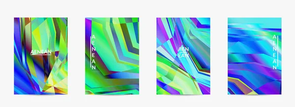 Modèle Flyer Vectoriel Abstrait Diagonale Géométrique Vibrante Motif Coloré Lumière — Image vectorielle