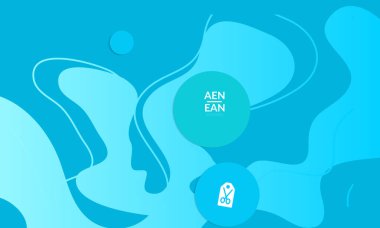 Kaybolan dalgalarla soyut geometrik arkaplan. Sosyal medya afişi için modern şablon. Düz arkaplan üzerinde gerçekçi gölgesi olan çağdaş malzeme tasarımı