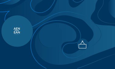 Kaybolan dalgalarla soyut geometrik arkaplan. Sosyal medya afişi için modern şablon. Düz arkaplan üzerinde gerçekçi gölgesi olan çağdaş malzeme tasarımı