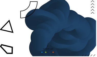 Beyaz ve basit siyah geometrik şekiller üzerinde 3D sıvı şekilli parlak renkli iniş sayfası şablonları. Akışkan renk pankartları ayarlandı. Yaratıcı 3B karışım, dinamik bileşimi şekillendirir.