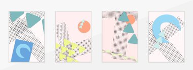 Soyut kağıt kesimi üst görünüm. Kağıt kesikli uçan şablonlar geometrik şekiller düz ve 3D gerçekçi gölge ile yatıyordu. Pastel renkler. Vektör kapağı el işi kağıt biçimi.