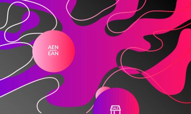 Kaybolan dalgalarla soyut geometrik arkaplan. Sosyal medya afişi için modern şablon. Düz arkaplan üzerinde gerçekçi gölgesi olan çağdaş malzeme tasarımı