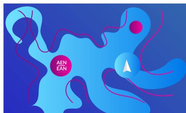 Kaybolan dalgalarla soyut geometrik arkaplan. Sosyal medya afişi için modern şablon. Düz arkaplan üzerinde gerçekçi gölgesi olan çağdaş malzeme tasarımı