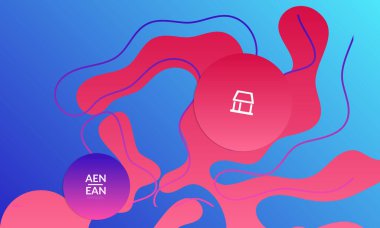 Kaybolan dalgalarla soyut geometrik arkaplan. Sosyal medya afişi için modern şablon. Düz arkaplan üzerinde gerçekçi gölgesi olan çağdaş malzeme tasarımı