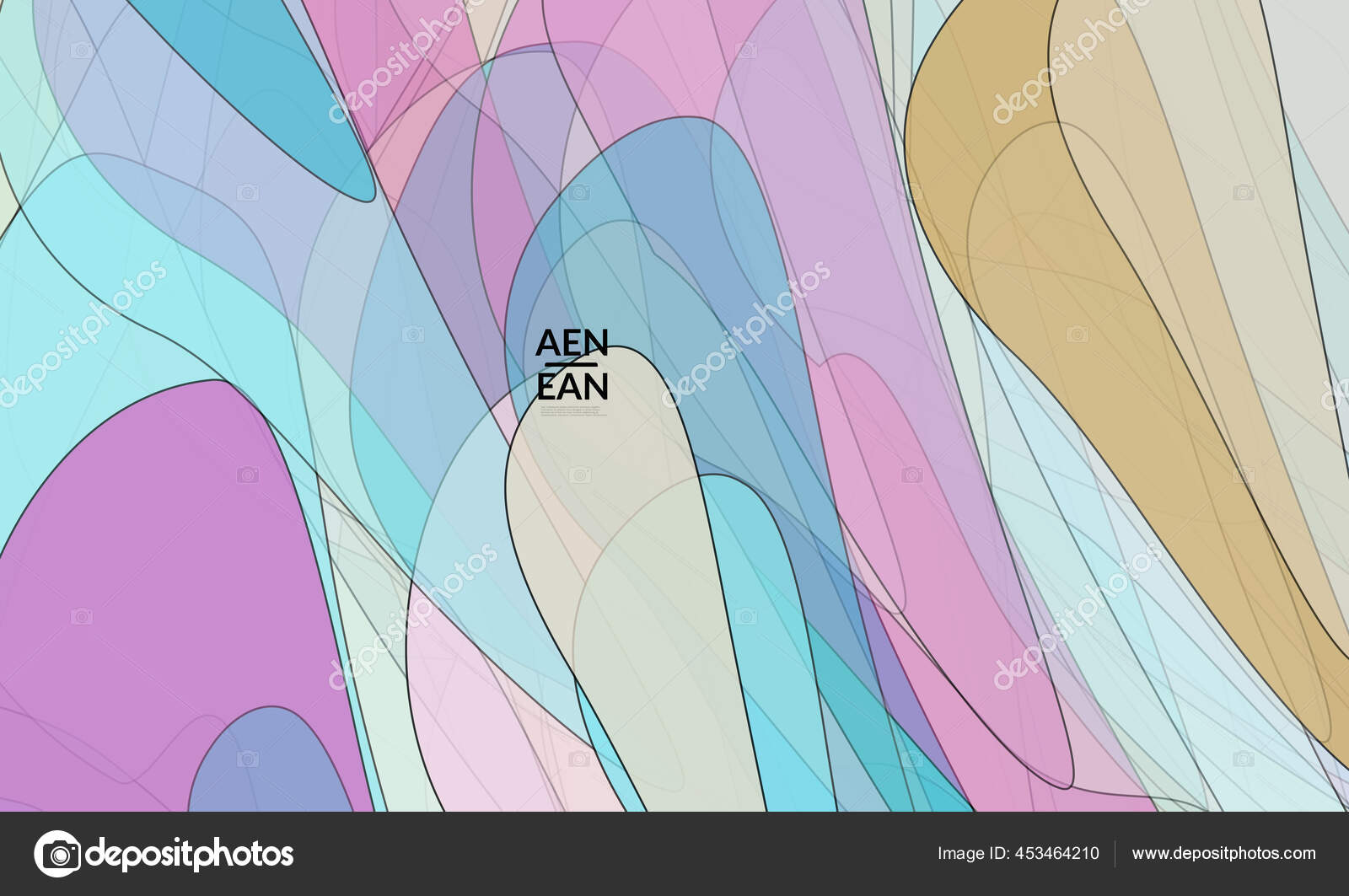 Cover Template Pastel Colored Transparent Overlapping Shapes Creating