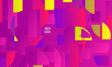 Parlak renkli rastgele çizgili soyut iniş sayfası şablonu. Dağılmış geometrik şekilli dinamik modern tasarım. Basit renkli fütürist elementler. Spor müziği sosyal medya düzeni.