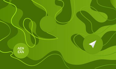 Kaybolan dalgalarla soyut geometrik arkaplan. Sosyal medya afişi için modern şablon. Düz arkaplan üzerinde gerçekçi gölgesi olan çağdaş malzeme tasarımı