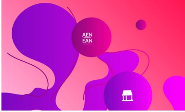 Kaybolan dalgalarla soyut geometrik arkaplan. Sosyal medya afişi için modern şablon. Düz arkaplan üzerinde gerçekçi gölgesi olan çağdaş malzeme tasarımı