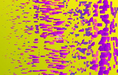 Soyut iniş sayfası şablonları ve gradyan arkaplan üzerine küçük parlak kağıt parçaları. Bozuk gradyan çizgileri olan dinamik modern tasarım. Basit renkli fütürist elementler.