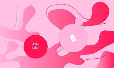 Kaybolan dalgalarla soyut geometrik arkaplan. Sosyal medya afişi için modern şablon. Düz arkaplan üzerinde gerçekçi gölgesi olan çağdaş malzeme tasarımı