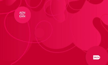 Kaybolan dalgalarla soyut geometrik arkaplan. Sosyal medya afişi için modern şablon. Düz arkaplan üzerinde gerçekçi gölgesi olan çağdaş malzeme tasarımı